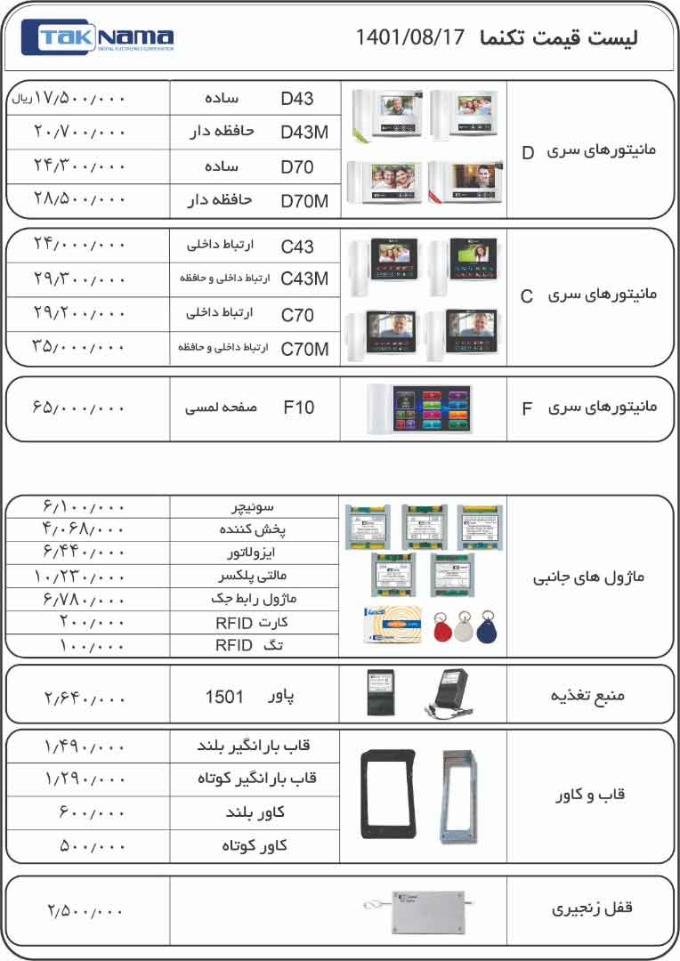 لیست قیمت آیفون تصویری تکنما 1401