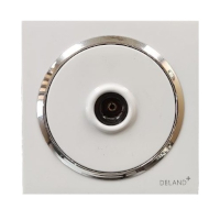 پریز آنتن ماهواره دلند پلاس مدل آوا مات سفید زه نقره ای